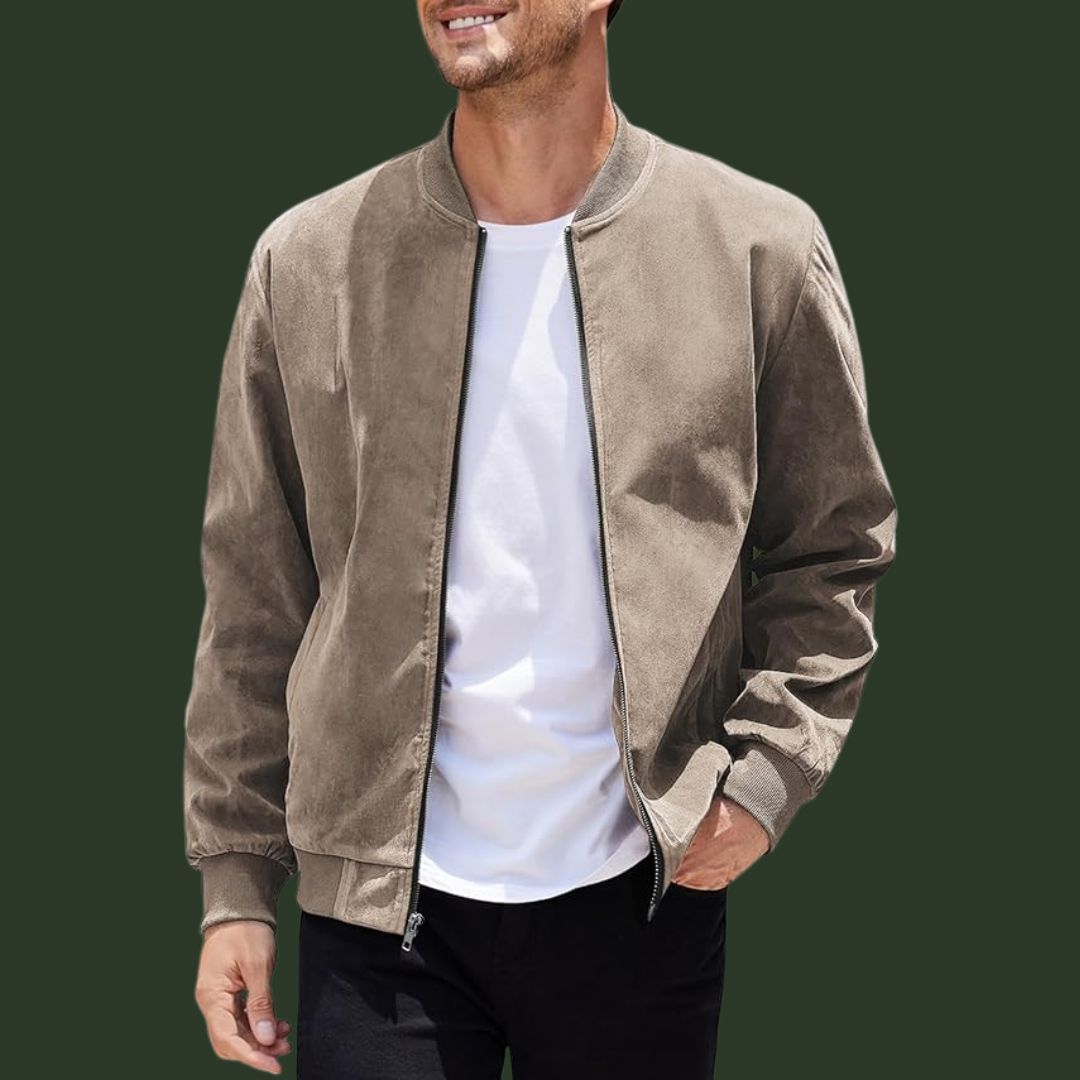 Maximilian – Elegante Wildleder-Optik Bomberjacke