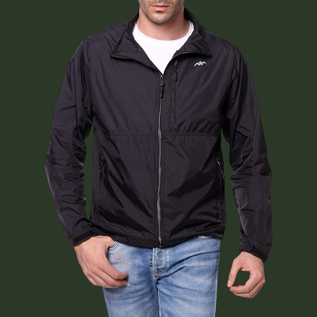 Felix – Funktionale, schwarze Outdoor-Leichtjacke