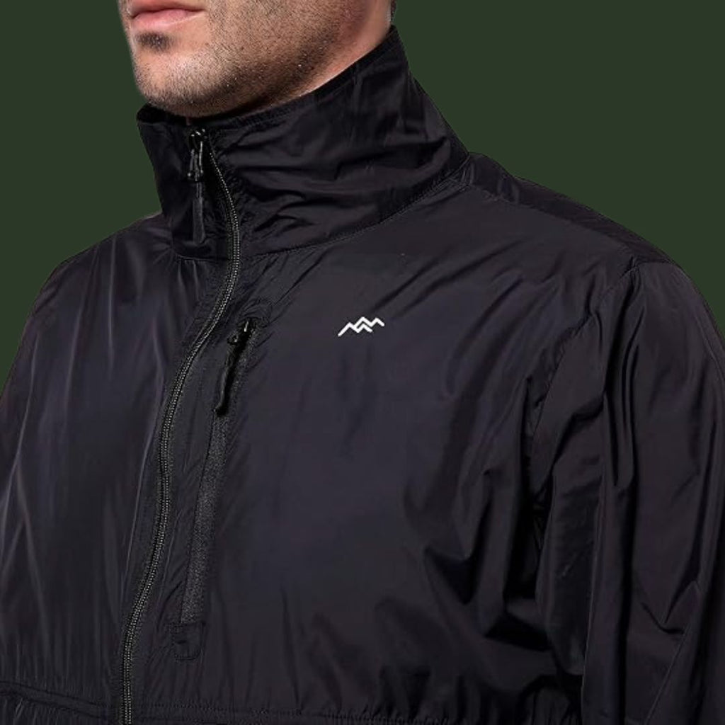 Felix – Funktionale, schwarze Outdoor-Leichtjacke