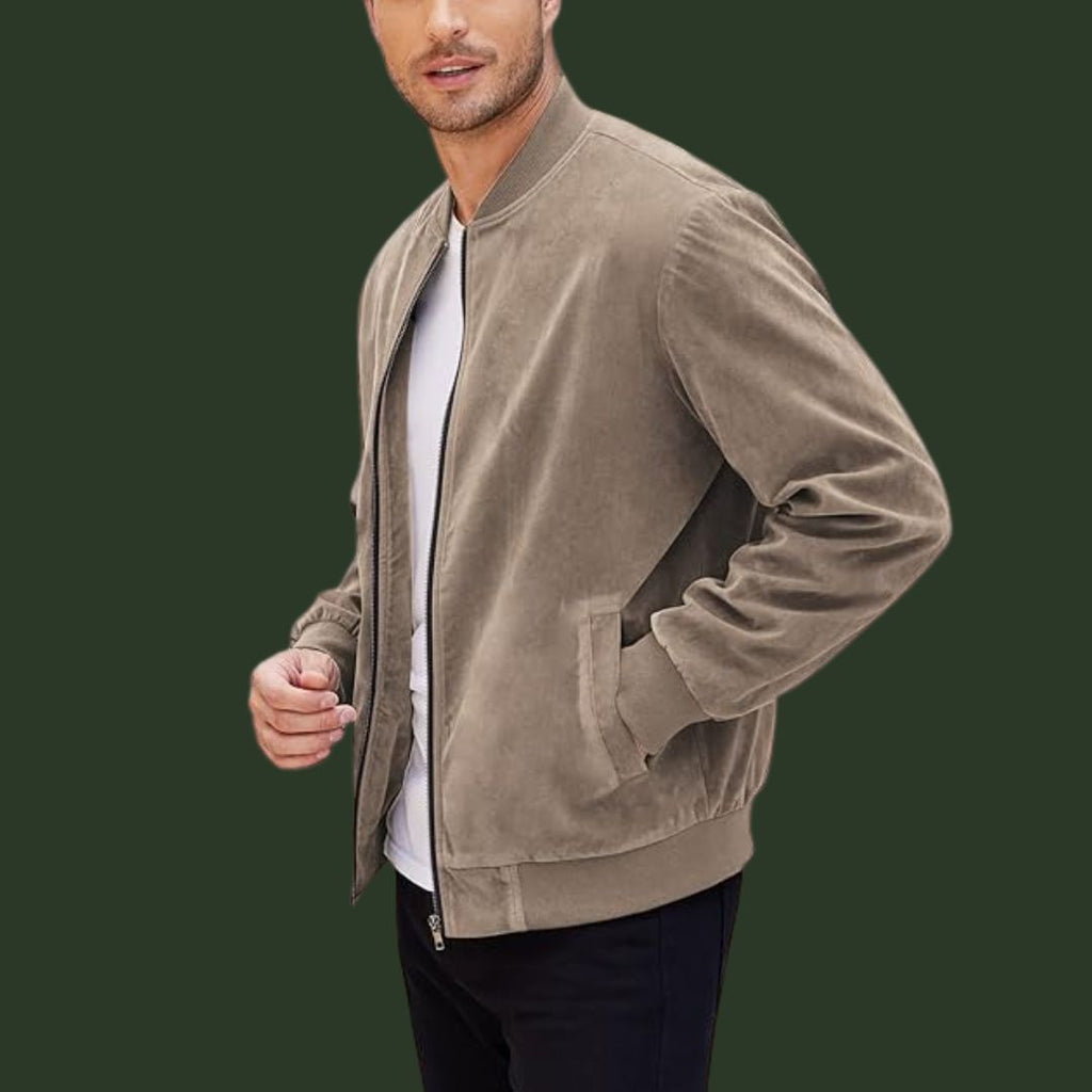 Maximilian – Elegante Wildleder-Optik Bomberjacke