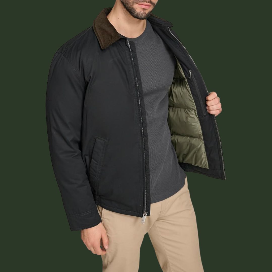 Jonas – Klassische Übergangsjacke mit Kontrastkragen