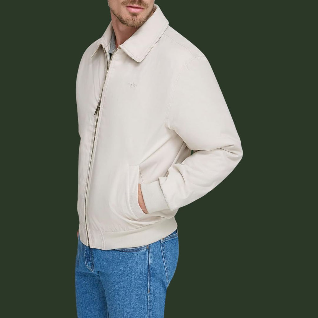 Konrad – Klassische Harrington-Jacke in Creme
