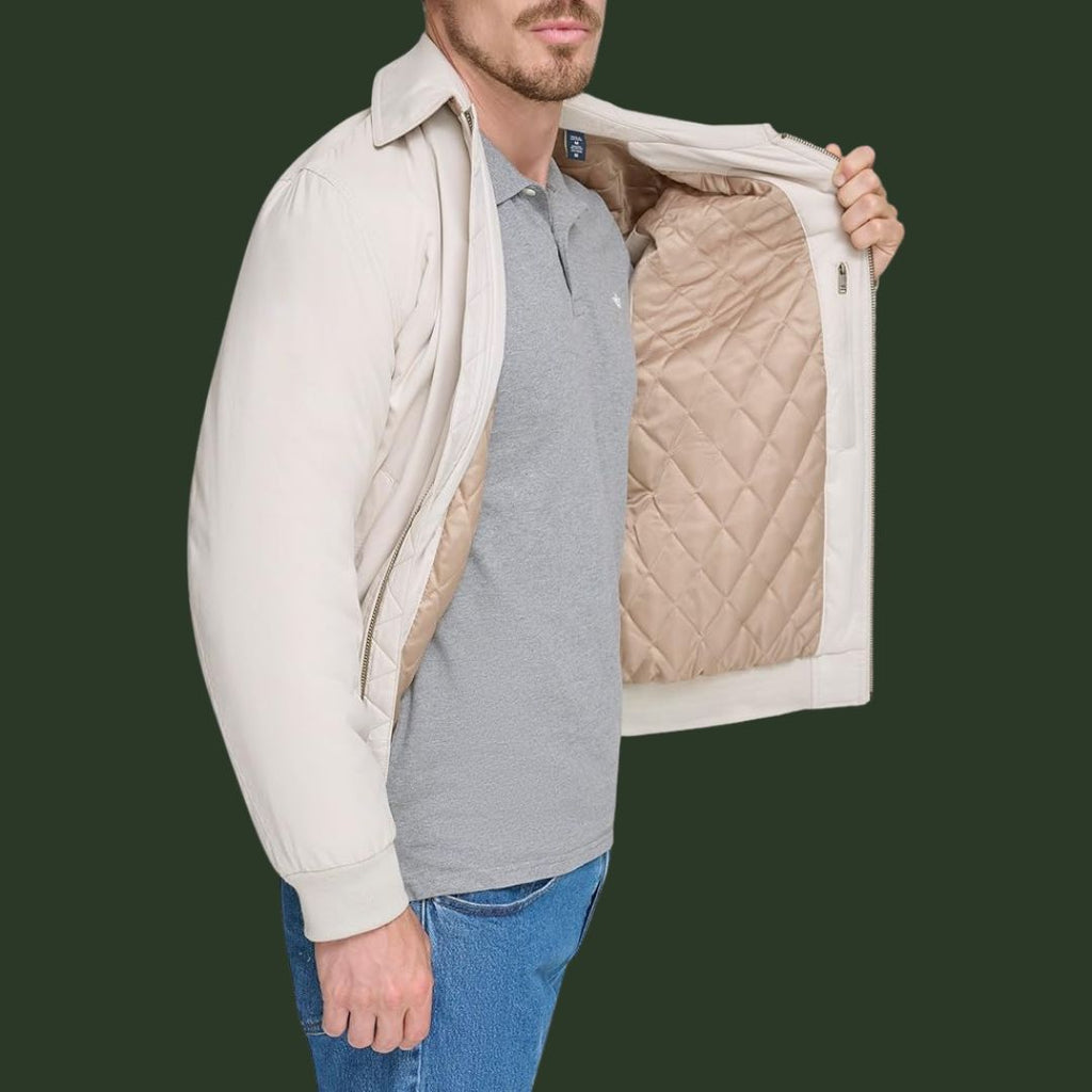 Konrad – Klassische Harrington-Jacke in Creme